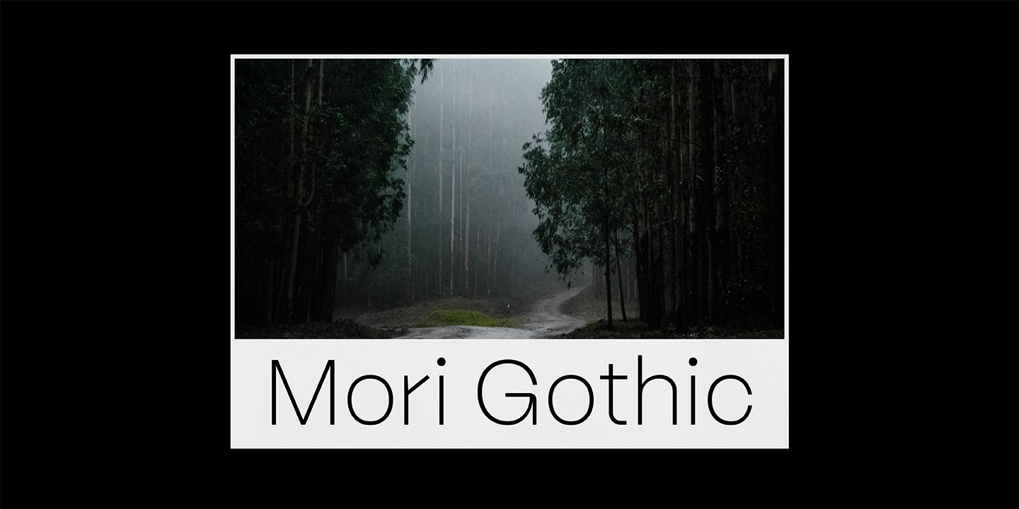 Ejemplo de fuente Mori Gothic Light